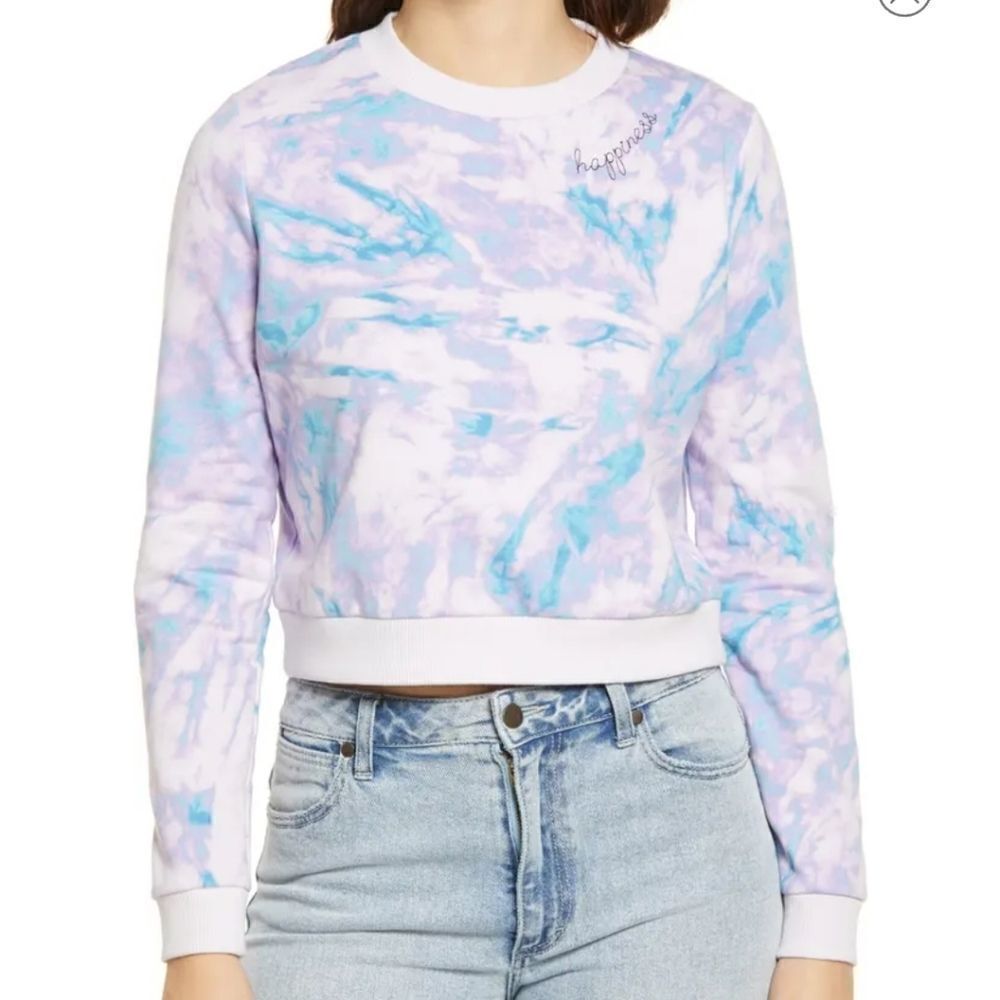 Bp Embroidered Happiness Crewneck Sweatshirt